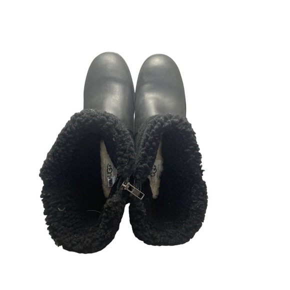 UGG Women Blayre II Shearling Genuine Cuff Suede Boots 1008220 - Black sz. 9.5 - Picture 11 of 14
